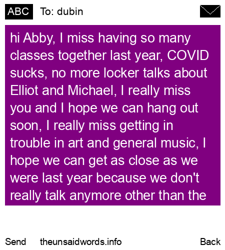 unsent message to dubin
