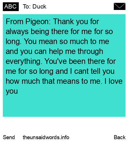 unsent message to Duck
