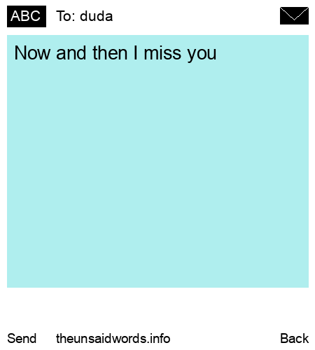 unsent message to duda
