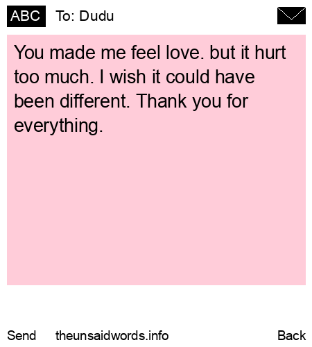 unsent message to Dudu