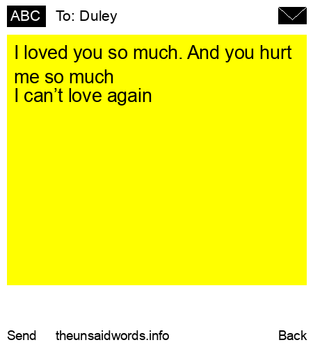 unsent message to Duley