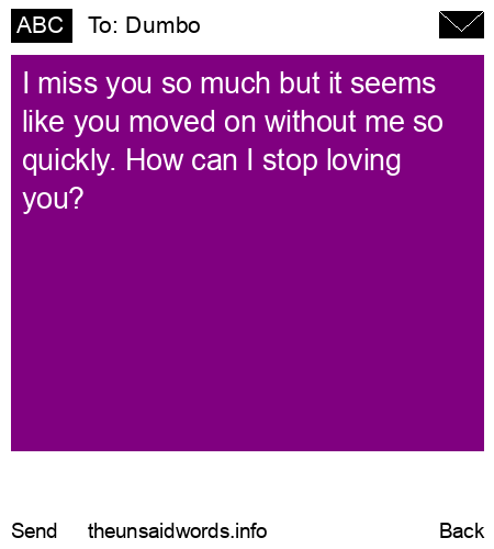 unsent message to Dumbo