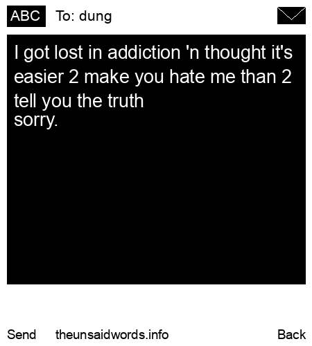 unsent message to dung