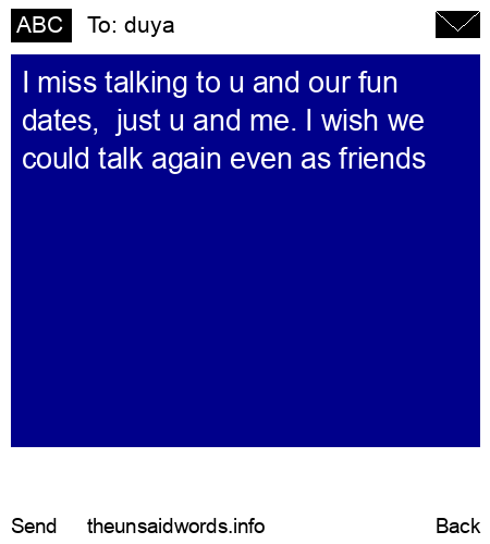 unsent message to duya