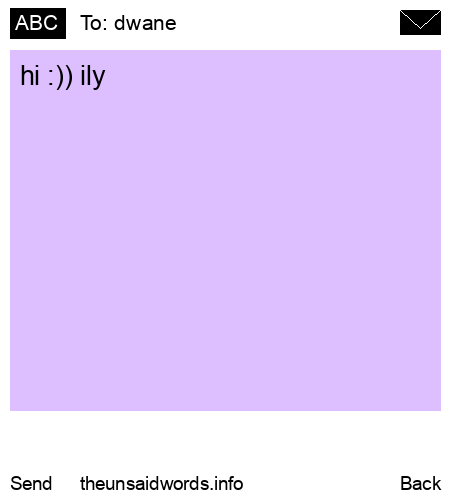 unsent message to dwane