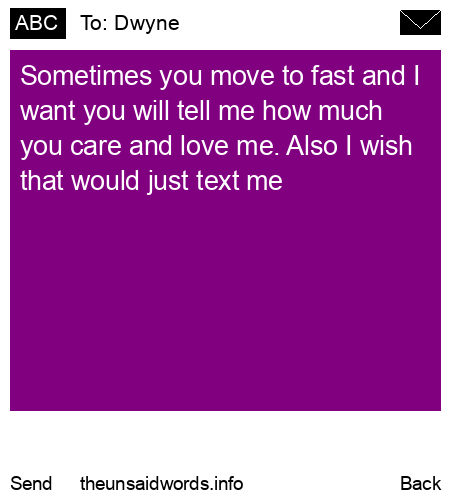 unsent message to Dwyne