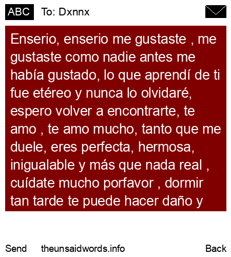 unsent message to Dxnnx