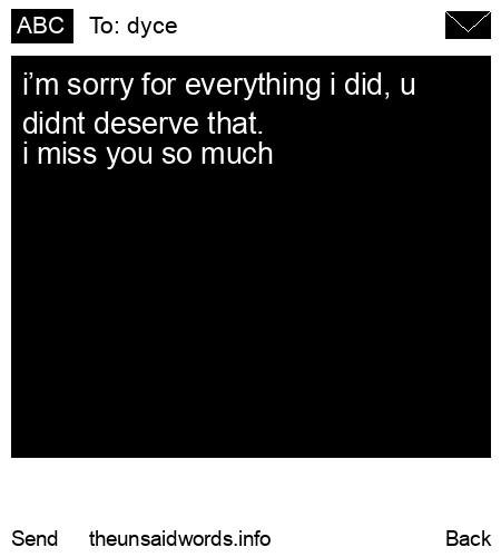 unsent message to dyce