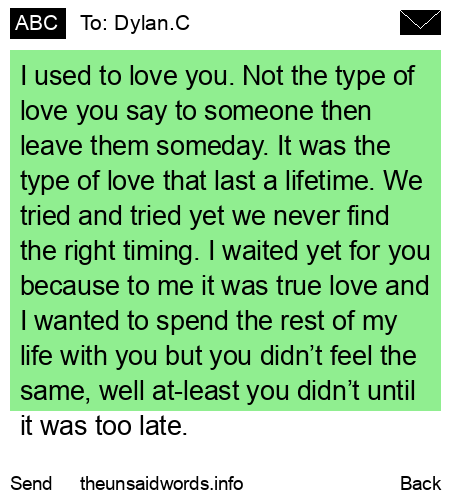 unsent message to Dylan.C