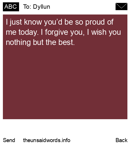 unsent message to Dyllun