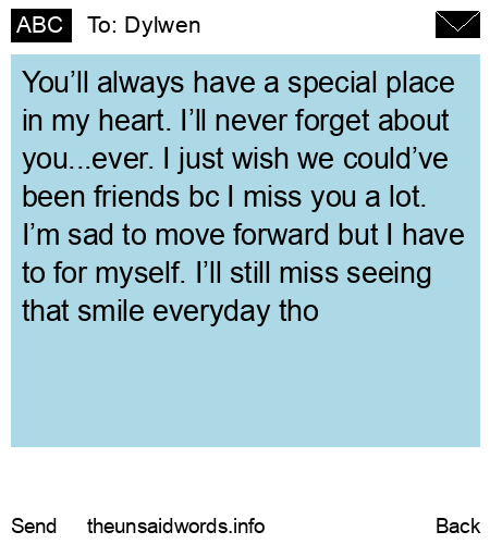 unsent message to Dylwen