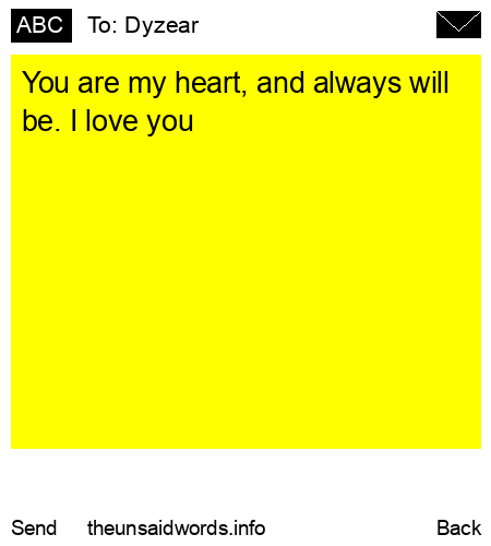 unsent message to Dyzear