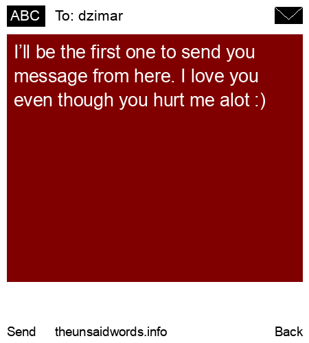 unsent message to dzimar
