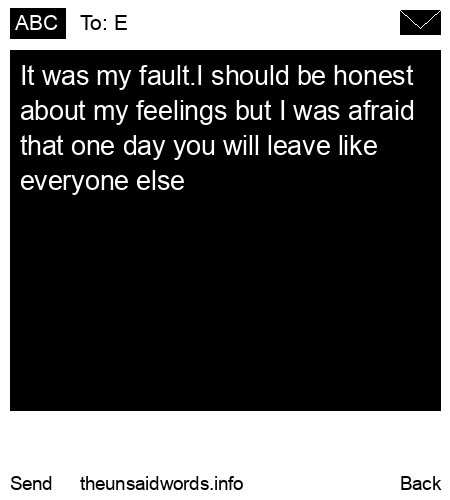 unsent message to E