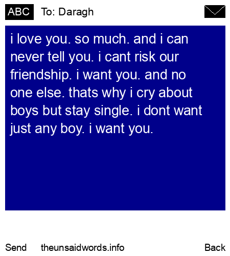 unsent message to Daragh
