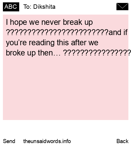 unsent message to Dikshita