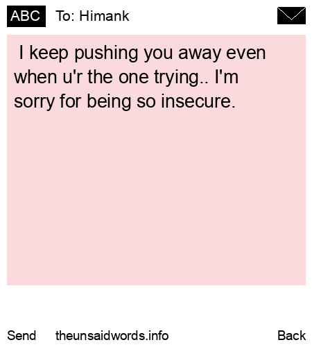 unsent message to Himank