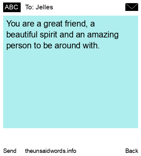 unsent message to Jelles