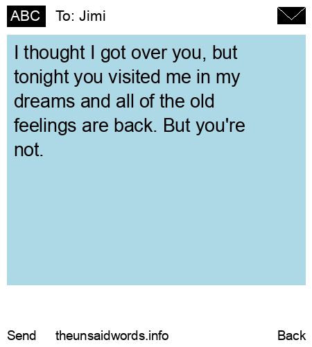 unsent message to Jimi