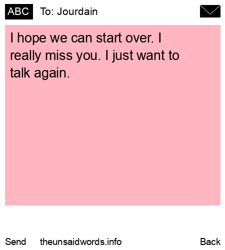 unsent message to Jourdain
