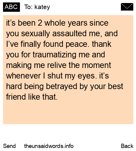 unsent message to katey