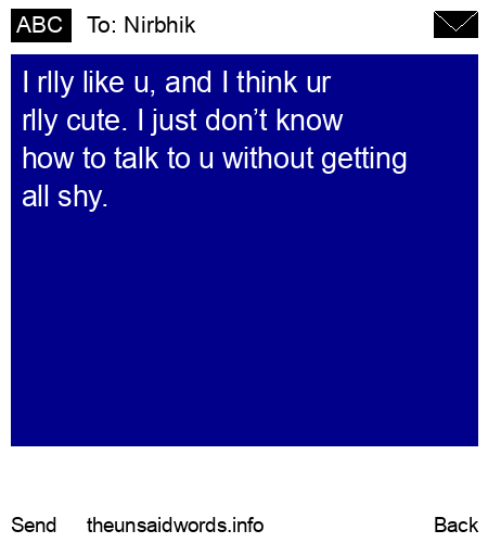 unsent message to Nirbhik