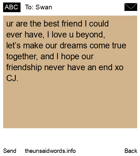 unsent message to Swan