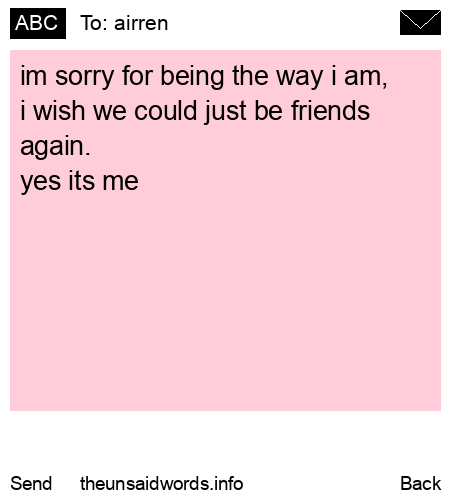 unsent message to airren