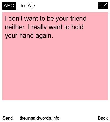 unsent message to Aje