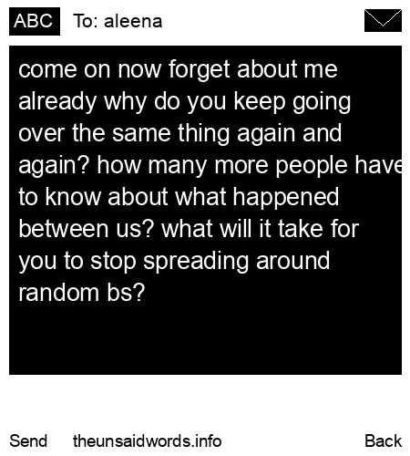 unsent message to aleena