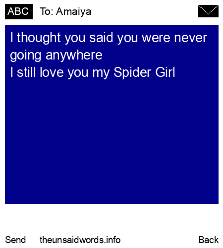 unsent message to Amaiya