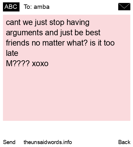 unsent message to amba