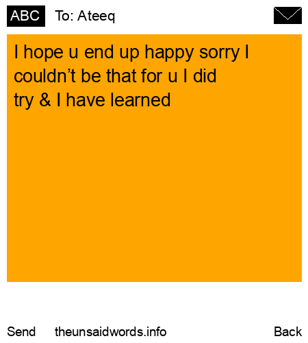 unsent message to Ateeq