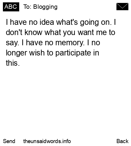 unsent message to Blogging