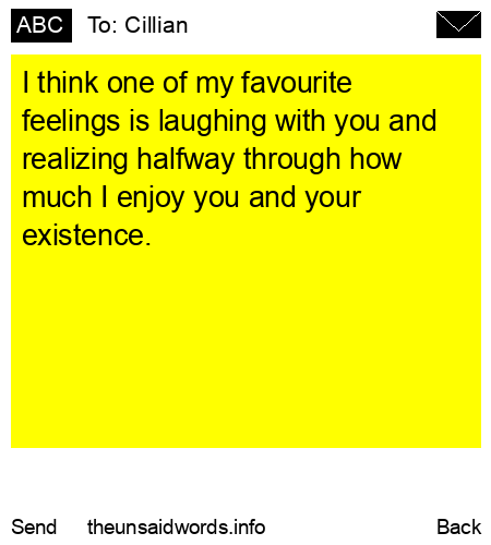 unsent message to Cillian