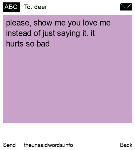 unsent message to deer