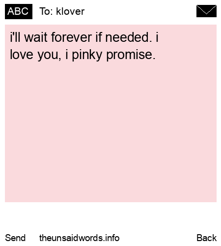 unsent message to klover