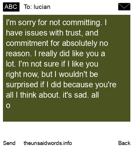 unsent message to lucian