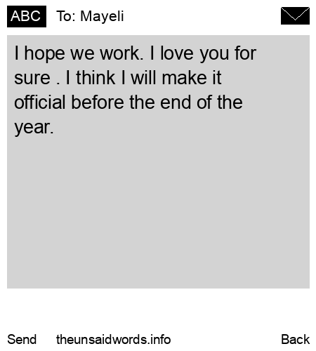 unsent message to Mayeli