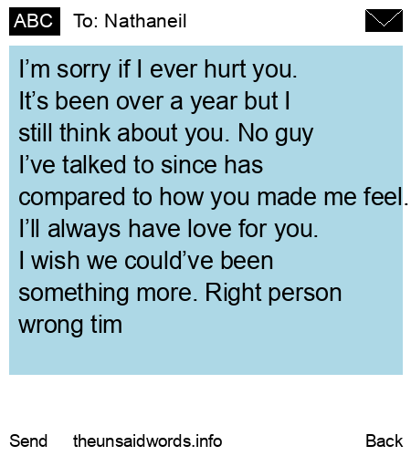 unsent message to Nathaneil