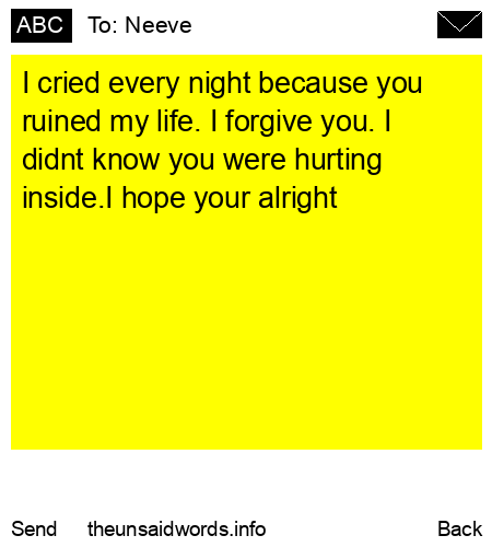 unsent message to Neeve