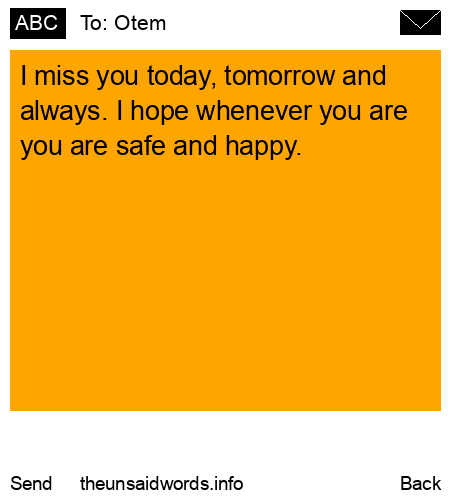 unsent message to Otem