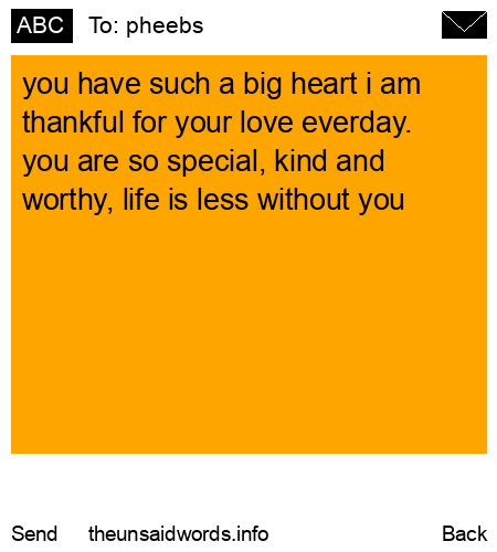 unsent message to pheebs