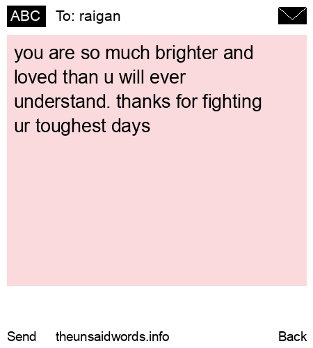 unsent message to raigan