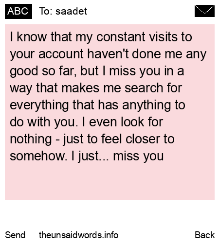 unsent message to saadet