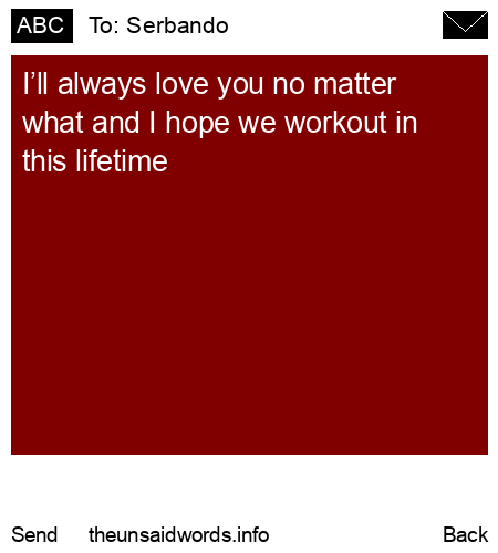unsent message to Serbando 