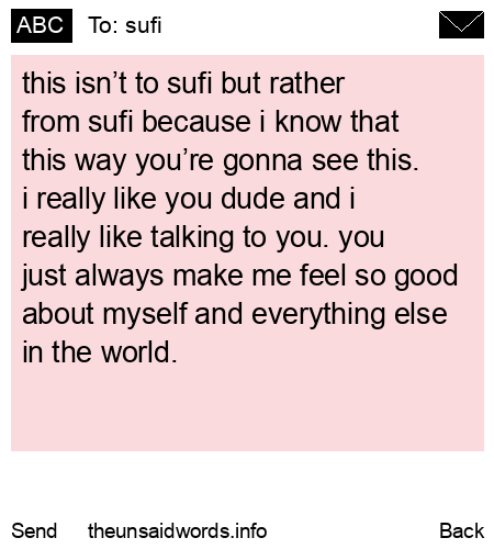 unsent message to sufi