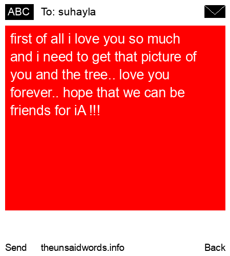 unsent message to suhayla