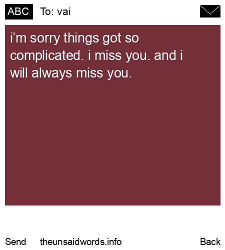 unsent message to vai