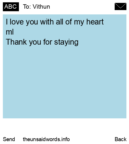 unsent message to Vithun
